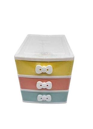 Комод-мини 3 микс 13*17*15см 7003-3 пластик тм prc