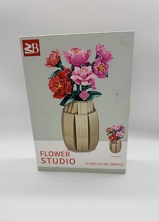 Конструктор “flower studio – camellia”, цветы в весе