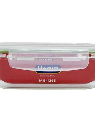 Контейнер харчовий з кришкою magio mg-1263 600 мл 18х13.7х6.3 см 5168115