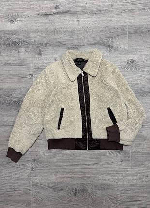 Куртка бомбер жіноча lauren ralph lauren teddy fleece шерпа