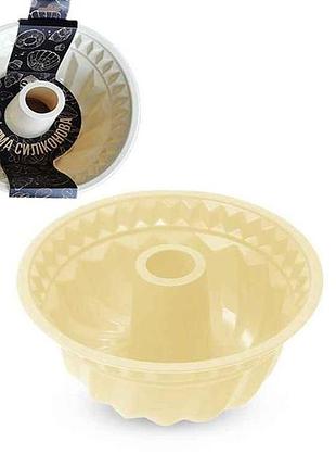 Форма силиконовая круглая кекс 24х24х10,2см creamy 3300-39 тм snt