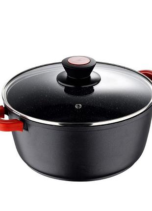 Каструля з кришкою bergner chroma bg-30114-bk 20 см 2.2 л чорна 4879681