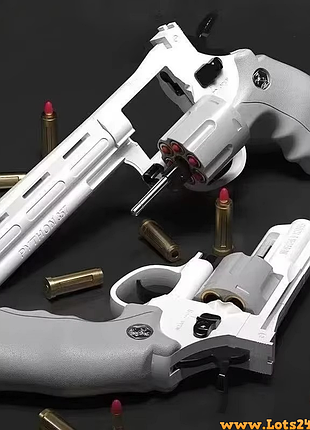 Пістолет іграшковий для дітей magnum python 357 з пластиковими кулями та гільзами безпечний іграшковий револьвер магнум 3