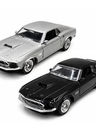 Автомодель – ford mustang boss 429 1969 (сірий, чорний)