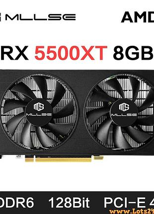 Відеокарта radeon rx 5500 xt 8gb gddr6 ігрова для ігор стріму монтажу рендерингу фотошопа графіки full hd 2k монітора пк