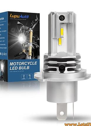 Мото лампа h4 4 led 6500k мотолампи світлодіодні лампи мото лед лампи мото лампа led світлодіодна на скутер мотоцикл байк