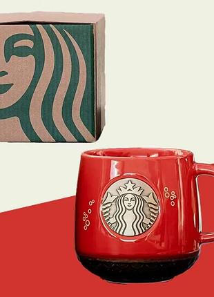 Чашка starbucks красный