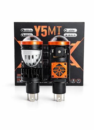 Bi-led линзы starlight y5mt h4 55/65w 12v 6000k — комплект светодиодной оптики