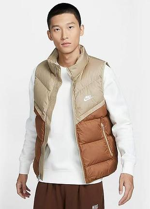 Жилетка nike storm-fit беж-коричневий