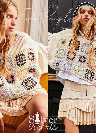 Жіночий вільний джемпер (светр) у стилі бохо від free people xl