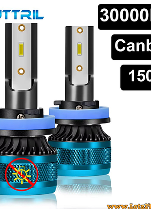 2шт автолампи h1 turbo csp led 6000k світлодіодні led лампочки краще за галогенові ксенон