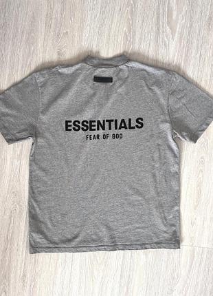 Футболка fear of god essentials t-shirt dark oatmeal