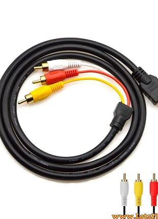 Кабель hdmi в av rca тюльпан кабель переходник для подключения телевизоров проекторов