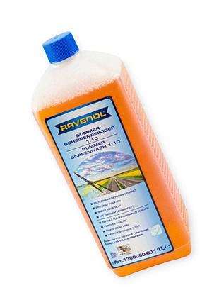 Омыватель стекла летний (концентрат 1 -10) ravenol summer windscreen cleaner 1л цитрус