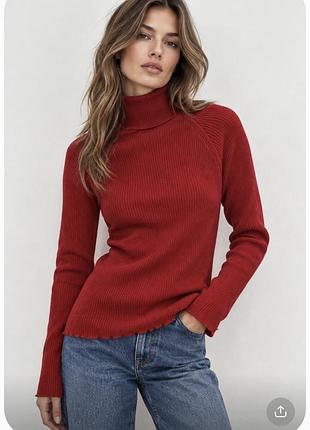 Zara гольф, кофта в рубчик, светр, водолазка