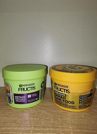 Нові маски для волосся garnier fructis (method for curls та банан hair food).