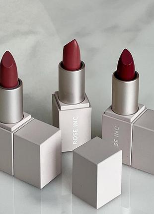 Набір міні-помад rose inc the satin lip trio