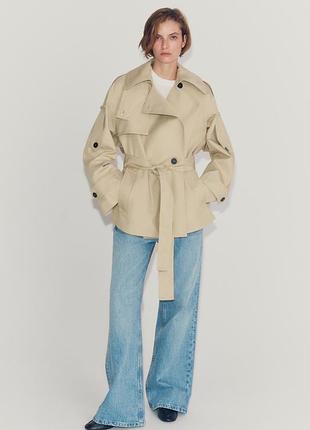 Тренч жіночий бежевий zara new