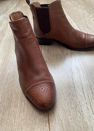 Черевики (ботинки) шкіряні massimo dutti жіночі коричневі короткі