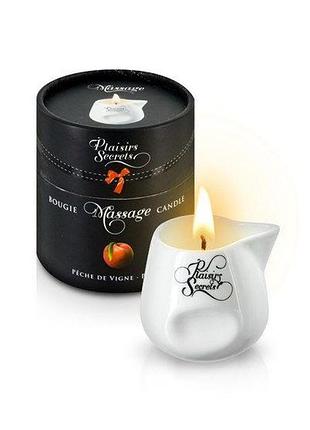Массажное масло свеча plaisirs secrets peach (80 мл)