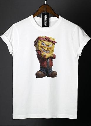 Унисекс футболка с принтом "губка боб гангстер / spongebob swag" черная draughtsman