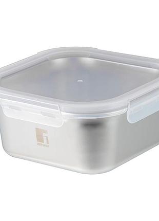 Контейнер харчовий квадратний bergner go lovers bg-36314-gy 1.5 л сріблястий 5135270