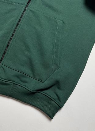 Zip hoodie green 3