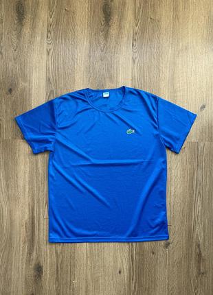 Синя футболка lacoste  спортивна  чоловіча