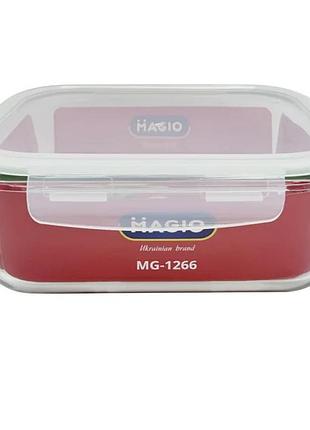 Контейнер харчовий з кришкою magio mg-1266 2260 мл 25.7х20.7х8.9 см 5168118