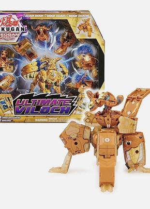 Ексклюзивний набір bakugan ultimate viloch 7-в-1 — трансформер + 6 geogan