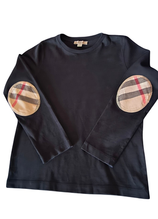 Дитячий лонгслів burberry з наліктниками в клітинку (8 років / 126 см) оригінал