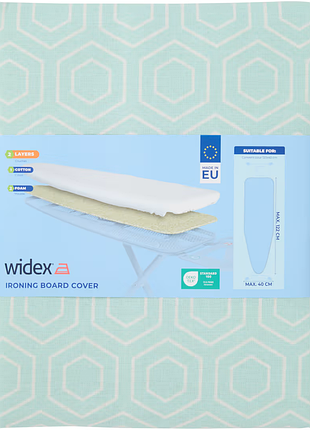 Чехол на гладильную доску widex 122×40 см — двухслойный комфорт для идеальной глажки