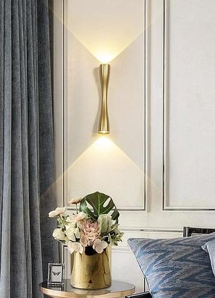 Бра led 28082 латунь 6х6х24 см. 5070684