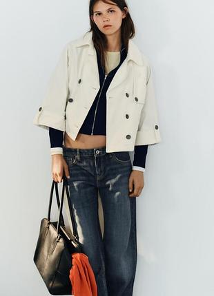 Тренч жіночий білий zara new