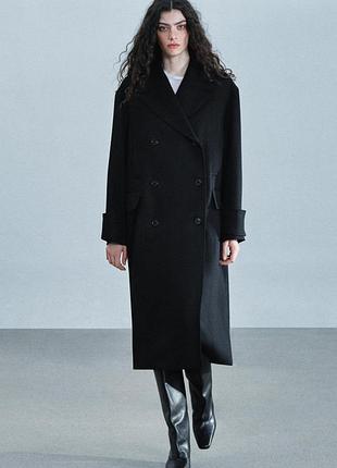 Пальто жіноче чорне zara new