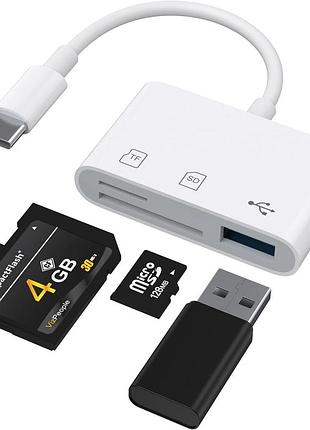 Адаптер usb-c для карт micro sd/sd/tf vancle пристрій для читання карт пам'яті