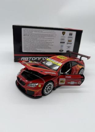 Машина металева, звук, світло 1:24 bmw m6 gt3