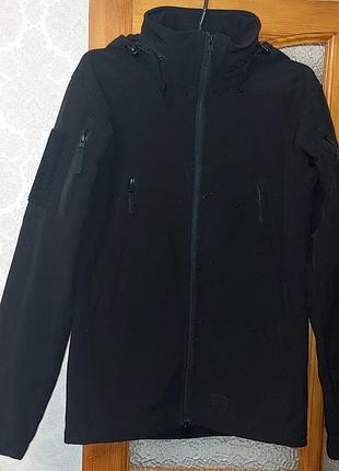 Тактична демісезонна куртка m-tac soft shell (базова модель), чорна.розмір: xs (чудово підійде на невеликий зріст, худу статуру або підлітку).