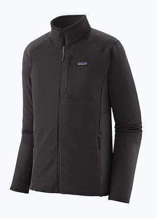 Кофта флісова чоловіча patagonia r1 black w/black розмір м