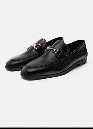 Zara шкіряні лофери