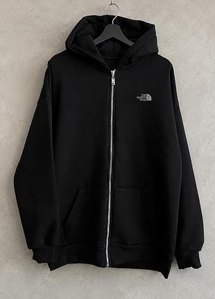 Худи the north face на молнии, кофта зе норт фейс оверсайз с капюшоном, качественная зипка tnf s