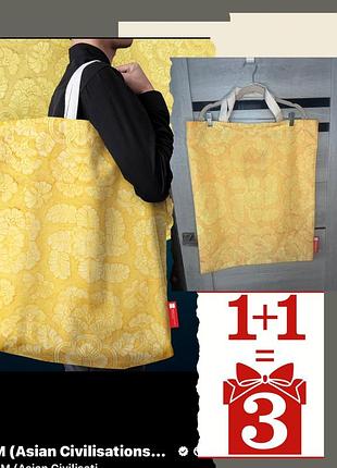 1+1=3 велика сумка шопер тоут tote bag couture acm asian civilisations museum x guo pei принт азійський стиль лімітована