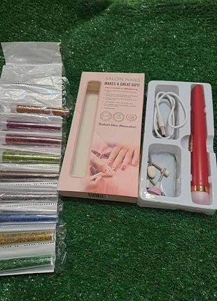 Фрезер flawless для маникюра и педикюра flawless salon nails с встроенным аккумулятором зарядка от юсб usb