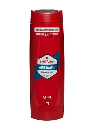 Гель old spice для душа мужской 3 в 1 с чистым водным ароматом whitewater body hair face wash, 400 мл