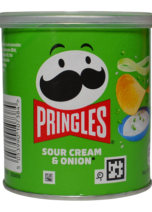 Чіпси pringles картопляні зі смаком сметани та цибулі sour cream & onion, 40 г
