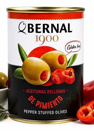 Оливки bernal с перцем e aceitunas rellenas de pimiento, 292 г