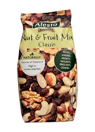 Суміш горіхів і сухофруктів alesto класична e nut & fruit mix classic, 200 г