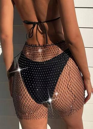 Юбка из стразовой сетки (one size) 3
