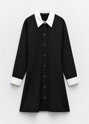 Сукня-сорочка чорна zara