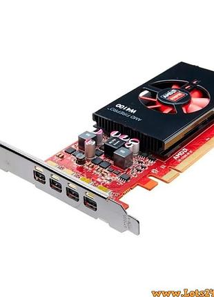 Низькопрофільна відеокарта firepro w4100 2gb gddr5 як hd 7750 mini displayport для ігор cad автокада 3d max монтажу 4 моніторів